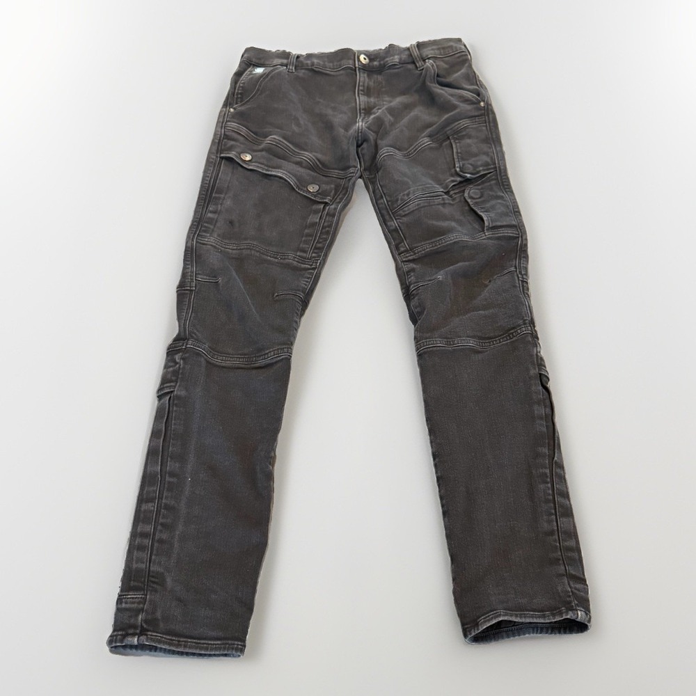 G-Star Raw Airblaze 3D Skinny Jeans Size 34x32 Black Denim Men's